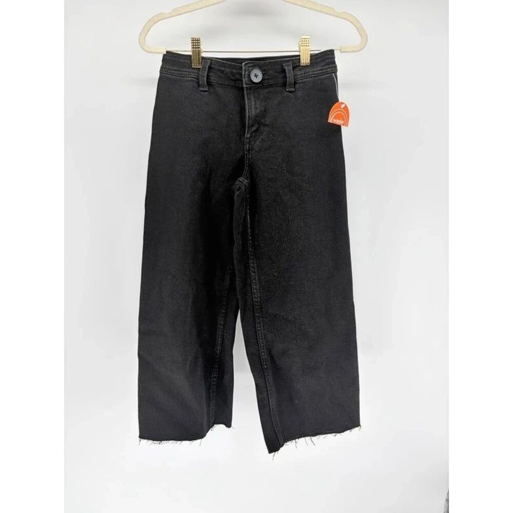 Wonder Nation Girls Wide Leg Raw Hem Jeans NWT Sz 7-8 Med